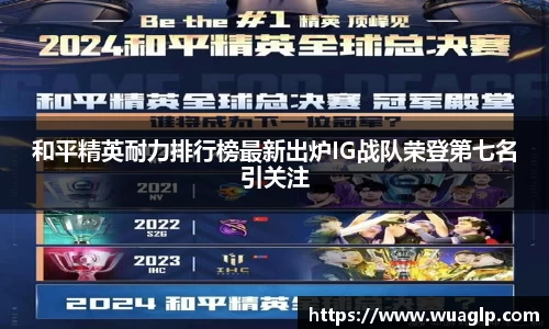 和平精英耐力排行榜最新出炉IG战队荣登第七名引关注
